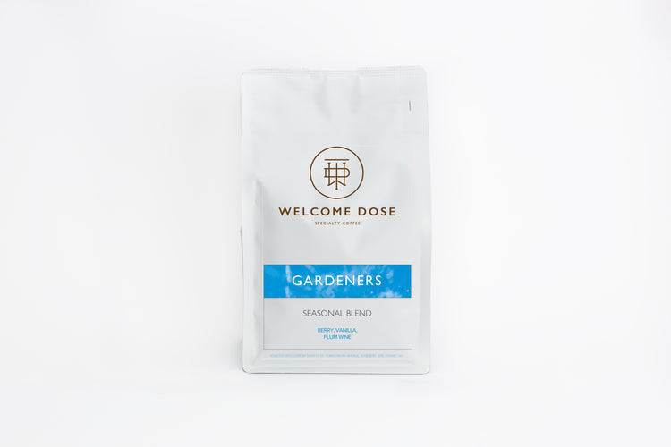 Gardeners Blend espresso roast seasonal blend coffee beans by welcome dose